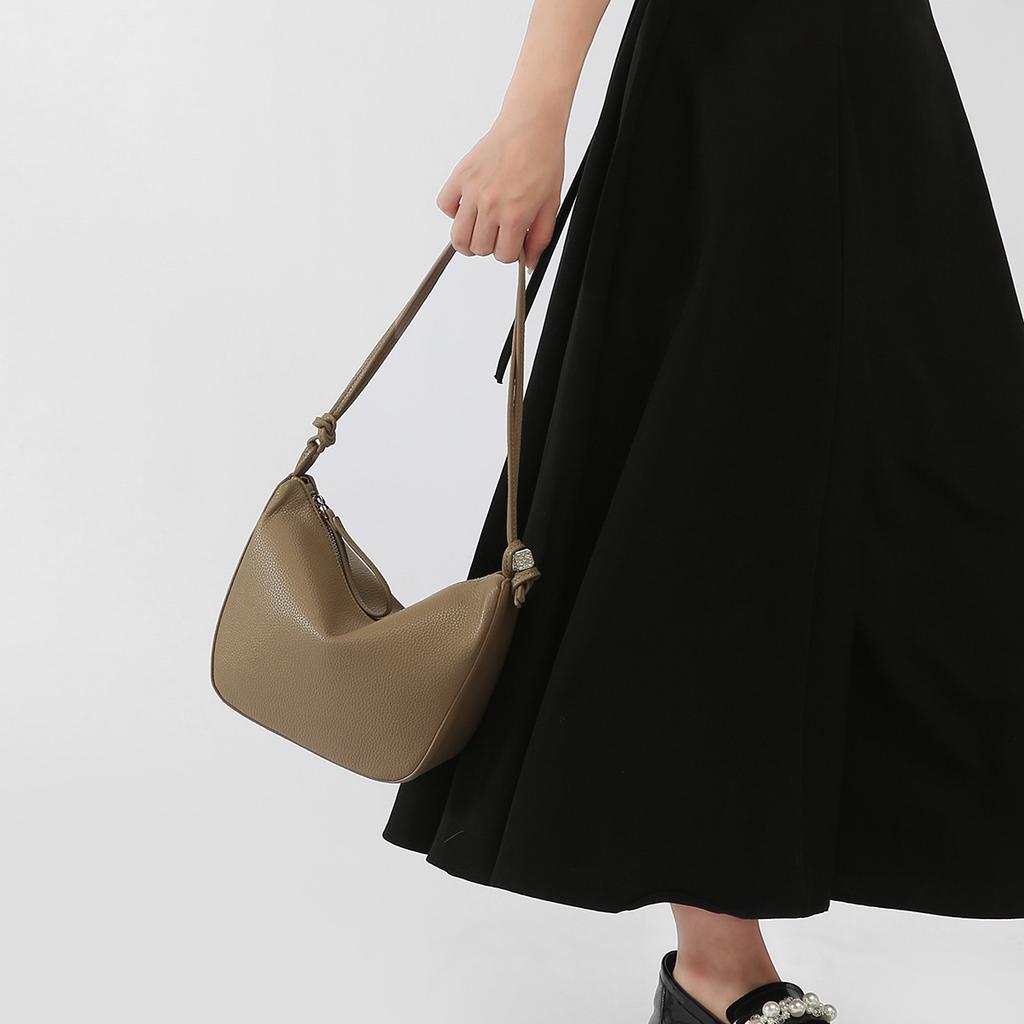 Simple Dumpling Bag New Daily Shoulder Bag Underarm Bag Fashion One Shoulder Crossbody Bag Large Capacity Soft Leather Women's Bag