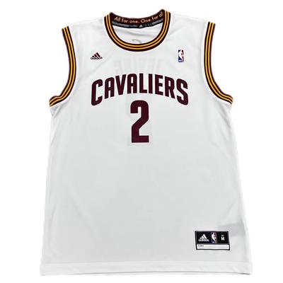Collaborazione X NBA Cleveland Cavaliers Irving Moda Comodo Morbido Delicato sulla Pelle Maglia da Basket Maglie Unisex Bianco 7818A-CVW-ANR1515