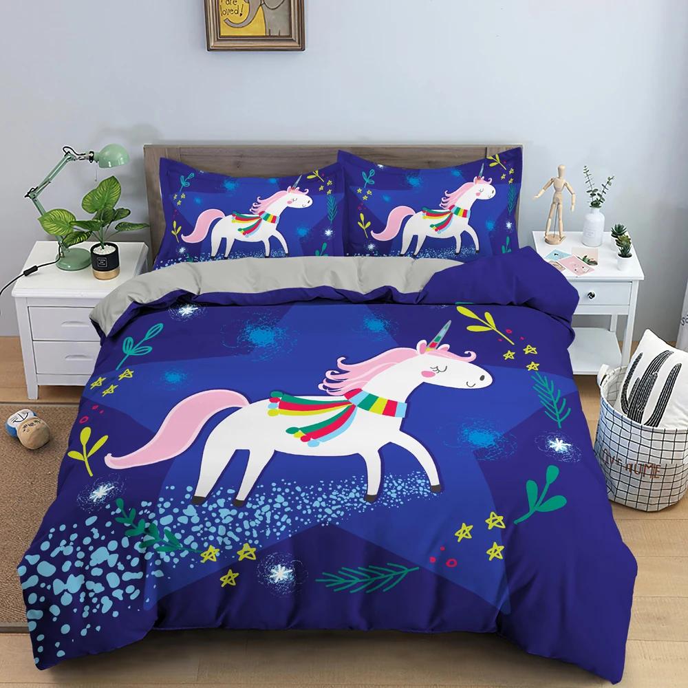 Пододеяльник с единорогом King Queen Комплект постельного белья с изображением животных — фото 8