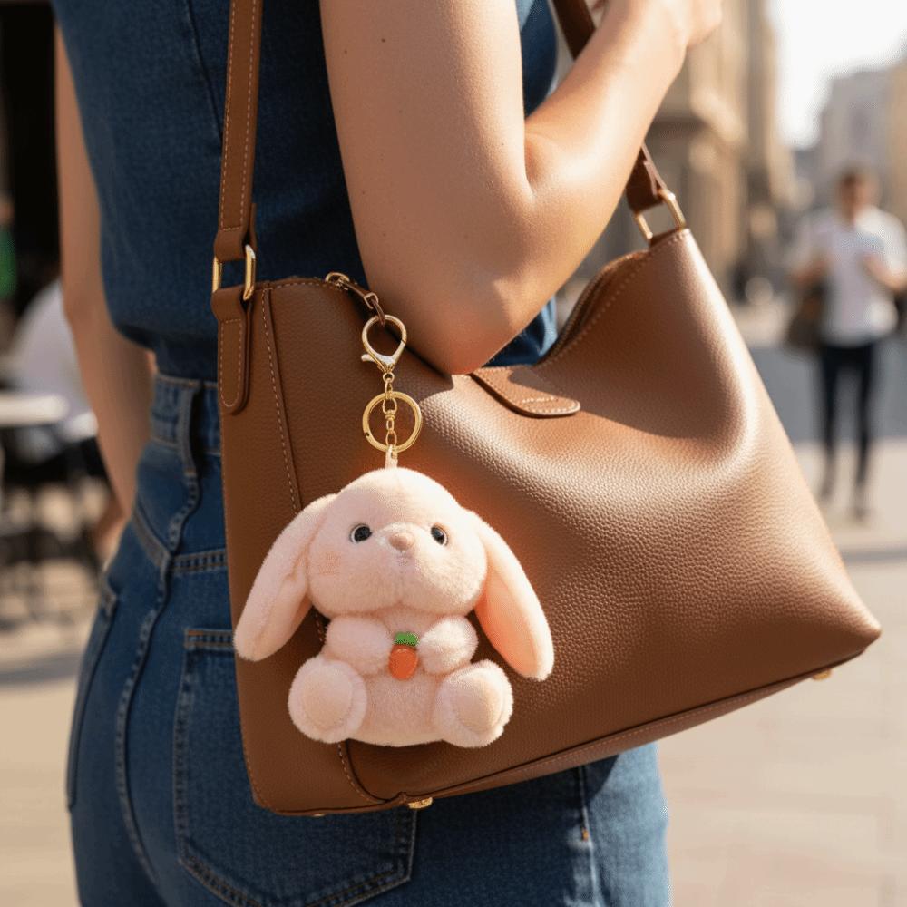 Animal Bear Plush Bunny Keychain Plush Doll Rabbit Bag Pendant Boys and Girls