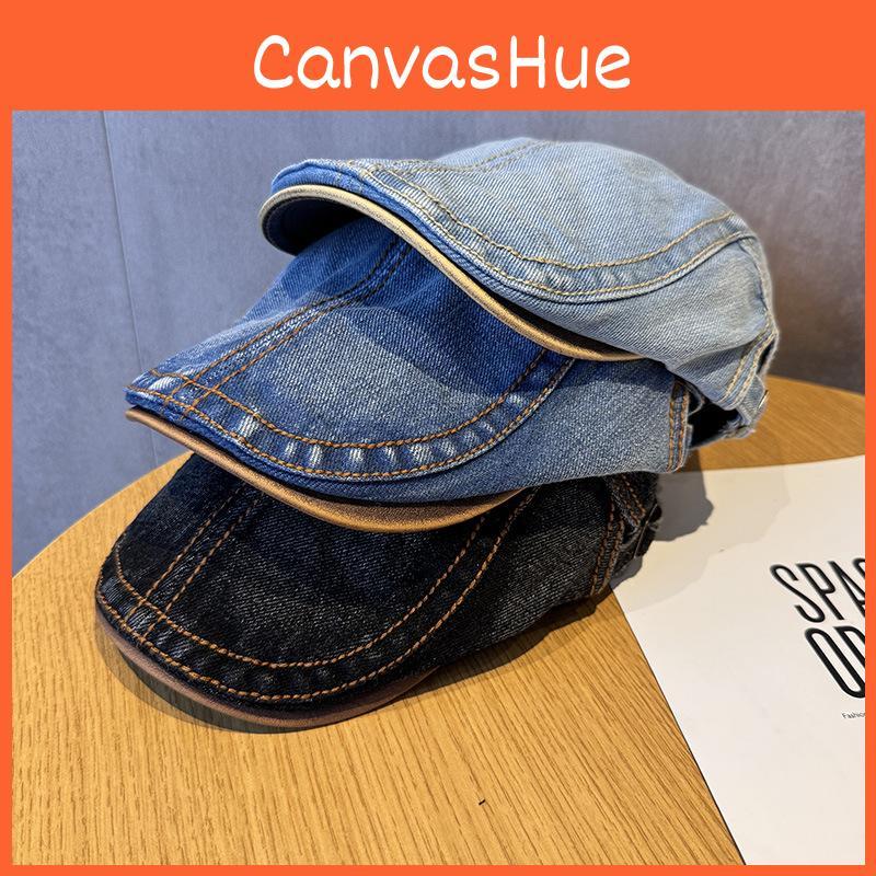 Vintage Inspired Cotton Patching Baseball Hat With Sun Guard For Trendsetters