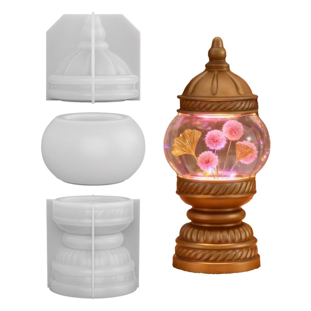 DIY turecká stolní lampa pryskyřičná forma, dekorace stolní lampy, domácí ozdoba, sádrová silikonová forma, kreativní