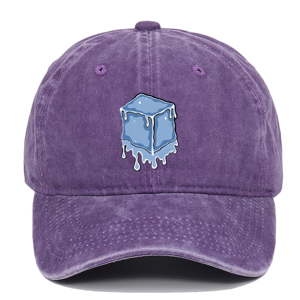 Suitable for daily wear in all seasons, baseball caps for men and women, ice block printed street casual hats adjustable
