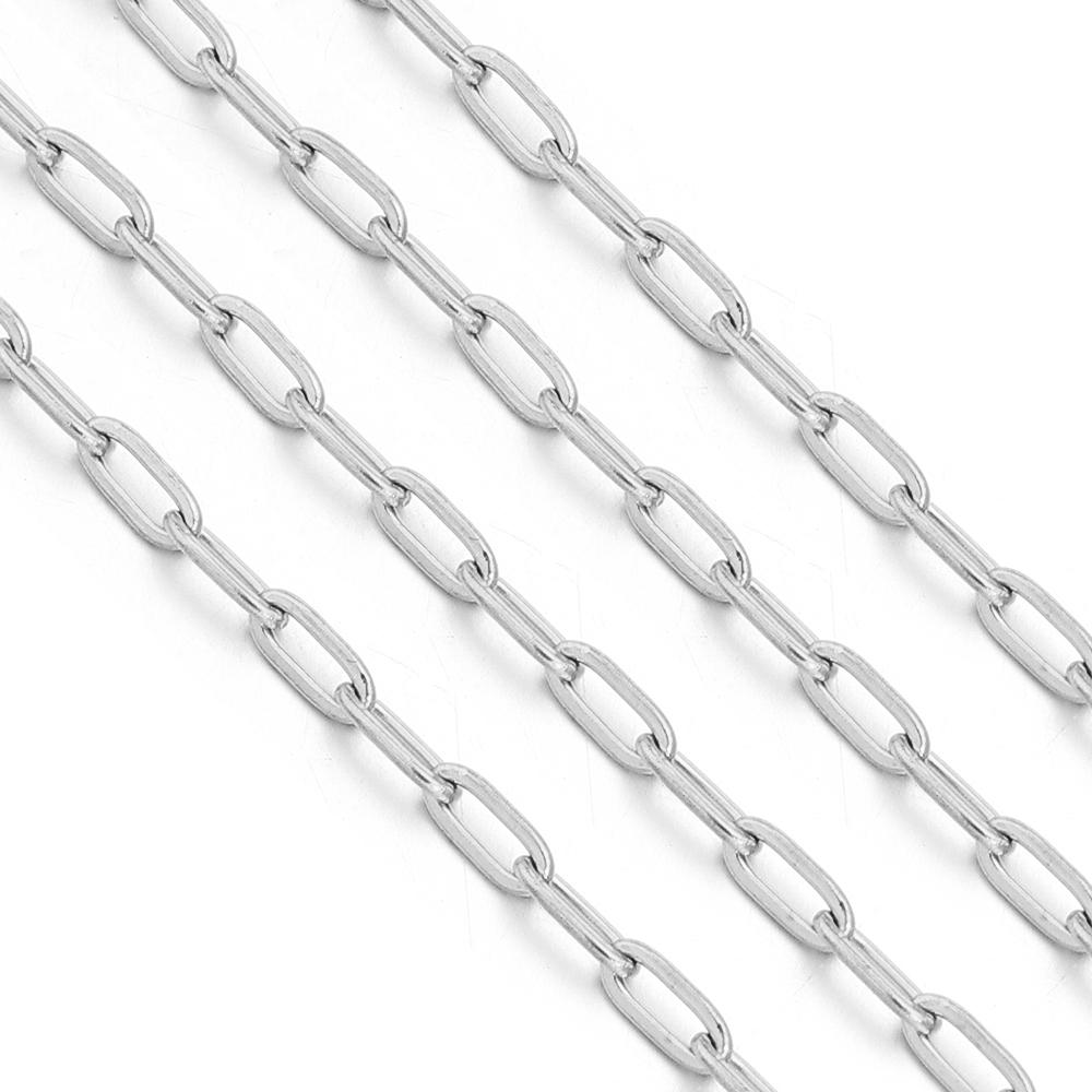 

2Meters Stainless Steel Chain Oval Cross Chain Flat Wire Link Chain DIY Jewelry Making Necklace Bracelet Bulk Chain Accessories 6.5x2.5mm