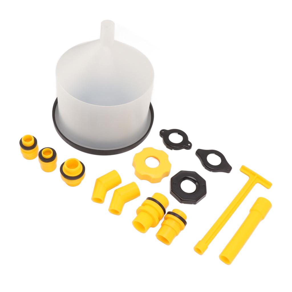 15Pcs Radiator Coolant Filling Funnel Kit Spill Proof Reinforced Design Universal Cooling System Fill Kit