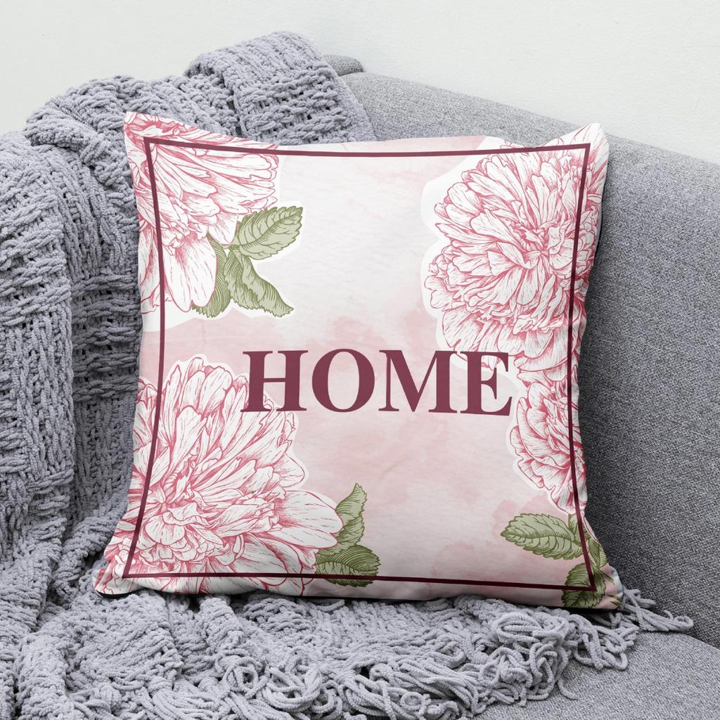 European-style Flower Pillowcase, Retro American Rose Flower Printed Pillow and Cushion Cover