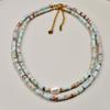 Chinese New Style Shoushan Stone Beaded Necklace Set for Women
