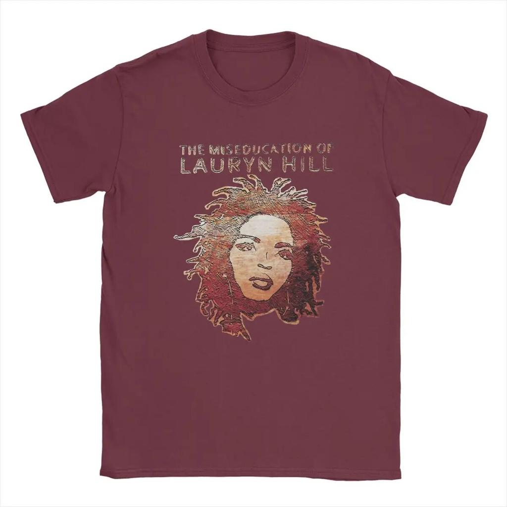 Nyhet Famous Lauryn Hill T-shirts Unisex Crewneck T-shirt i ren bomull Hip Hop Harajuku Music Kortärmade T-shirts Plus Size Kläder