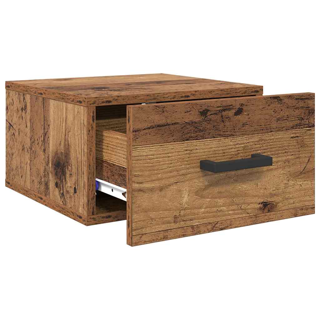 Nightstand with Drawers Rustic Wood Finish 35 x 35 x 20 cm Particleboard
