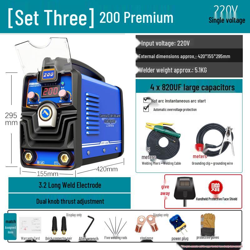 Shijiruiling ZX7200 250, 220V Portable Automatic Mini Household Welder