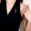 Women Tulip Enamel Flower Brooch Plant Style Pin for Jackets Sweater Wedding Party Accessories