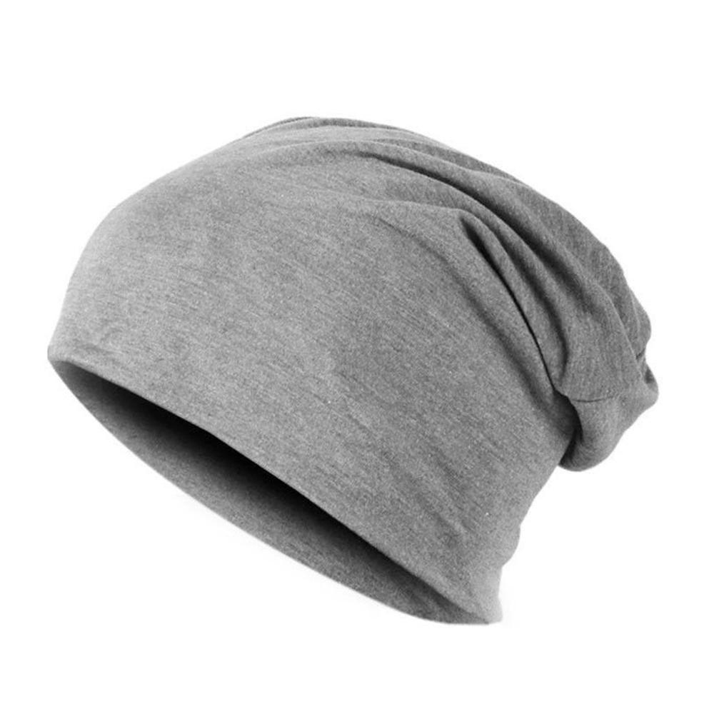Men Women Fashion Knitted Hats Solid Color Soft Cotton Hip-hop Slouch Beanies