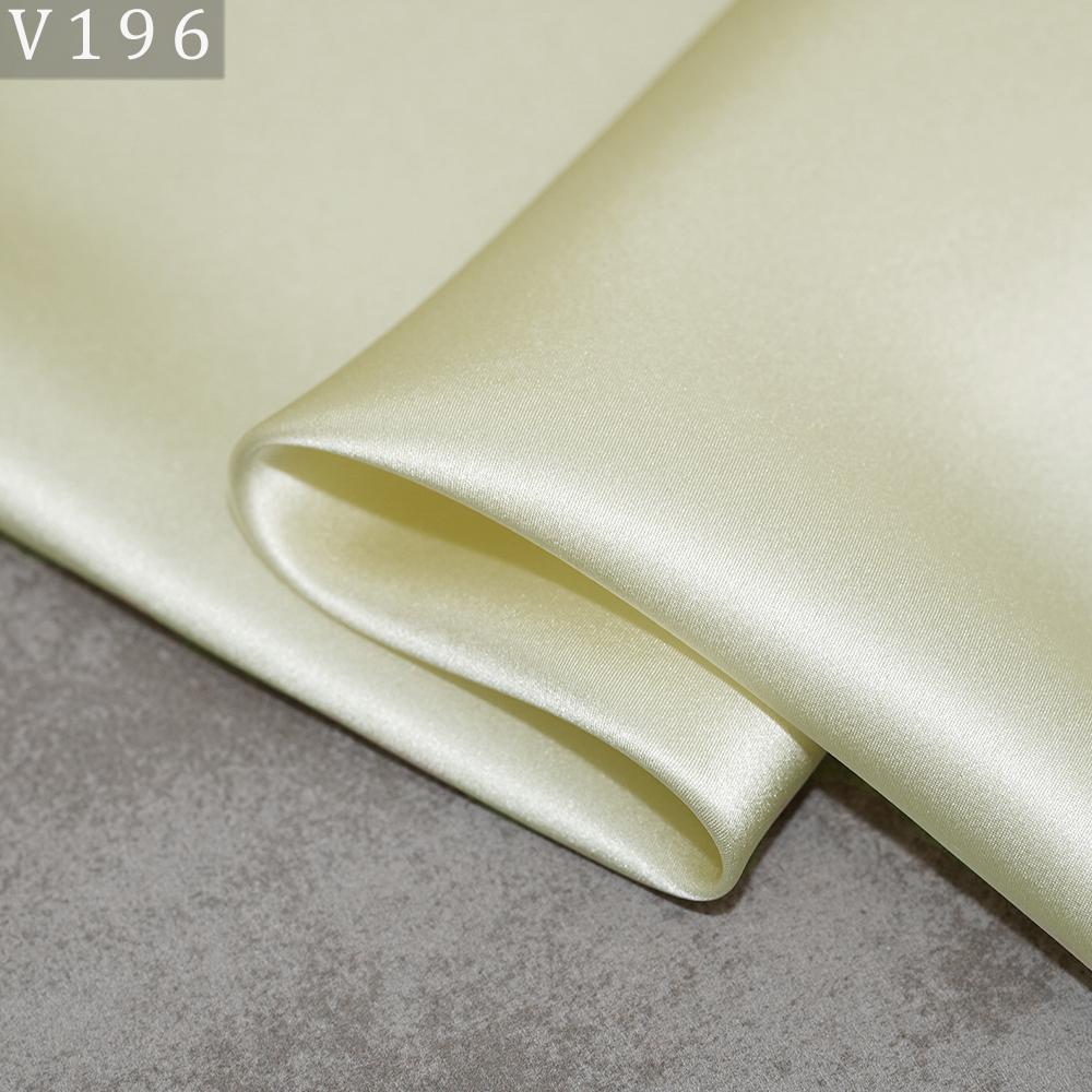 HYSK Natural Genuine Pure 100% Silk Crepe Satin Fabric Silk China Duchess Plain Brown by Meter for Dress Bedding Wedding