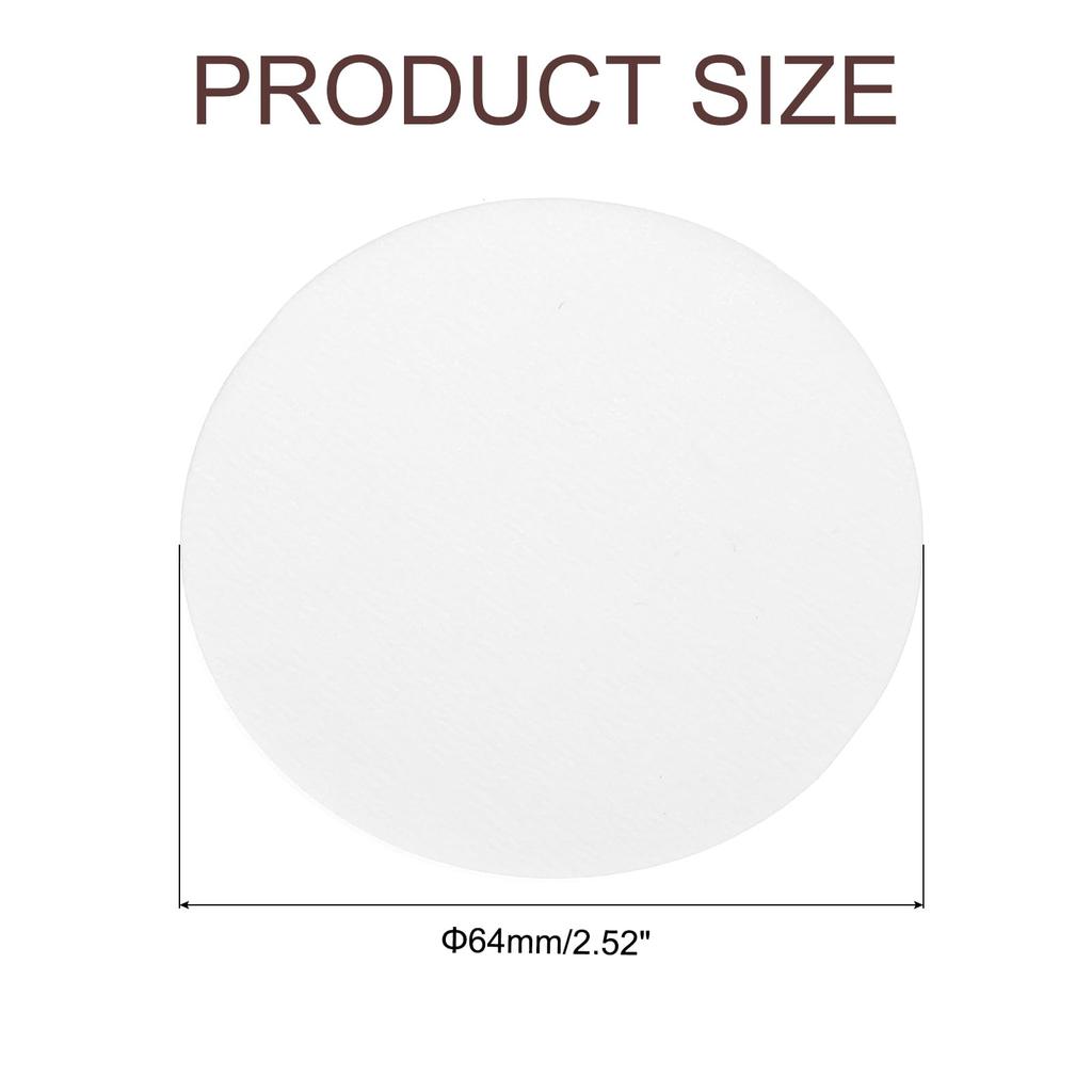 Uxcell 600-Pack 64mm Disposable Round Paper Coffee Filters, White, Ideal for Home and Office Pour-Over and Drip Coffee Makers