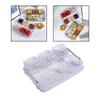 Acrylic Appetizer Tray Divided Serving Platter 5 Removable Snacks Bowls Snack