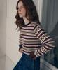 ROLAROLA Stripe Round Neck Knit Brown