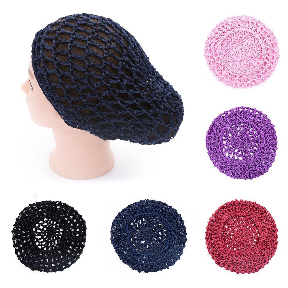 Soft Rayon Knit Mesh Crochet Hair Net Fine/Loose Mesh Work Bun Snood for Light Attendant Nurses
