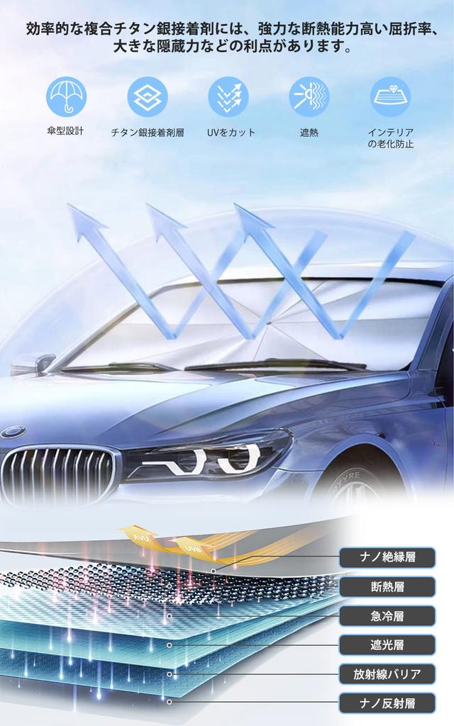 Winglos Car Front Umbrella Opens To the Rearview Easy Blackout Front Customizable Sun Sun Light Universal UV Easy Storage Bag Convenient Item