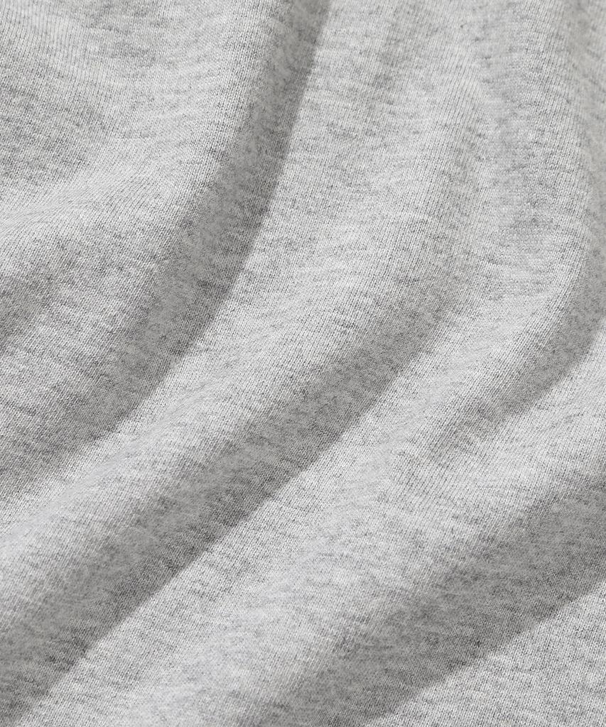 KIIMUIR [Crop] Striped Layered Henley Neck Short Sleeve T-Shirt_Melange Gray