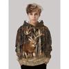 Felpe da Caccia al Cervo per Ragazzi Animali Mimetismo Outdoor Stampa Completa 3D Primavera Autunno Vestiti per Bambini Semplice Casual Felpa Top