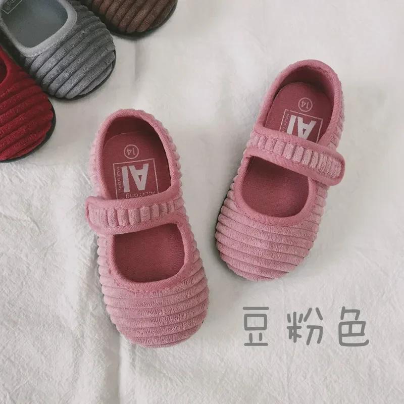 

Детская повседневная обувь Zapatillas, обувь для девочек с мелким горлом, парусиновая обувь для ходьбы, бархатная спортивная обувь для детского сада, детская обувь для тенниса 13-insole12.8cm розовый