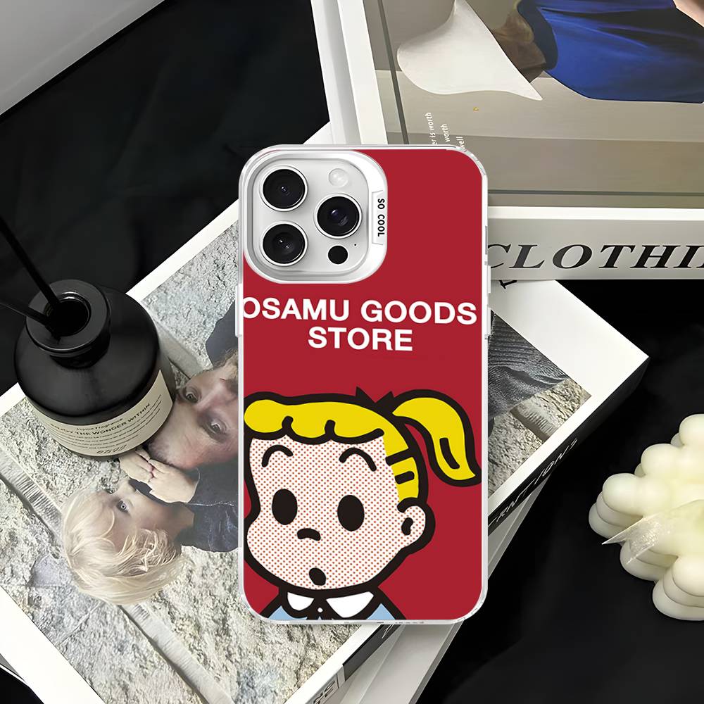 

Fashion Osamu Goods Phone Case For IPhone 17 16 15 14 11 12 13 Pro Max Pro Plus Colored Silver Cover iPhone 17pro max