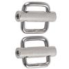 2Pcs Slide Buckle 316 Stainless Steel Rectangle Adjustable Knurled Roller Belt Buckles