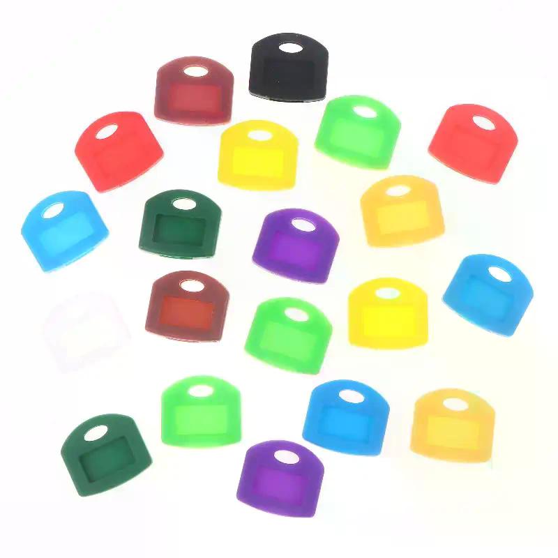 20PCS Random Colorful Silicone Key Covers For Easy ID - Flexible & Durable Identifier Tags Organize Keys
