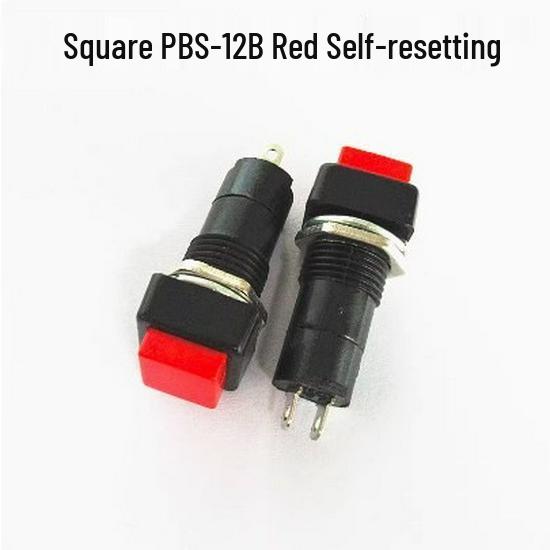 PBS-12A/B Square Self-Locking Reset Button, 12MM