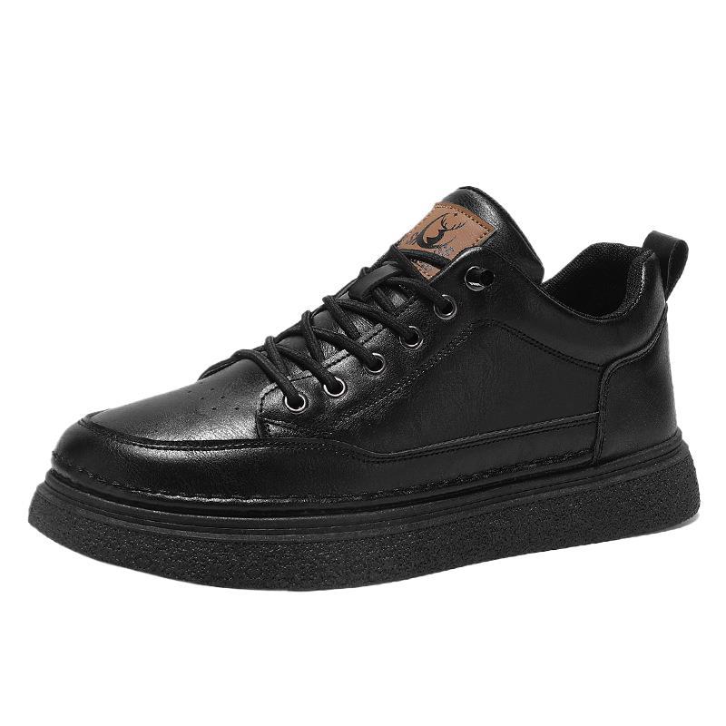 High-top Men's Shoes Spring New Breathable Waterproof Non-slip Chef Shoes Men's Versatile Black Leather Shoes Sports and Leisure Shoes