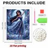 Disney Aladdin Princess Jasmine Long Black Curly Hair Exotic Arab Style Pearl-encrusted Outfit Pearl Puzzle. Handmade Decorative Gift for Home
