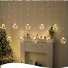 Weihnachts-LED-Lichtervorhang, Wunschkugeln, alter Schneemann, Weihnachtsbaumanhänger, Fensterdekorationslichter, Weihnachtsdekoration, Kupferdrahtlichter