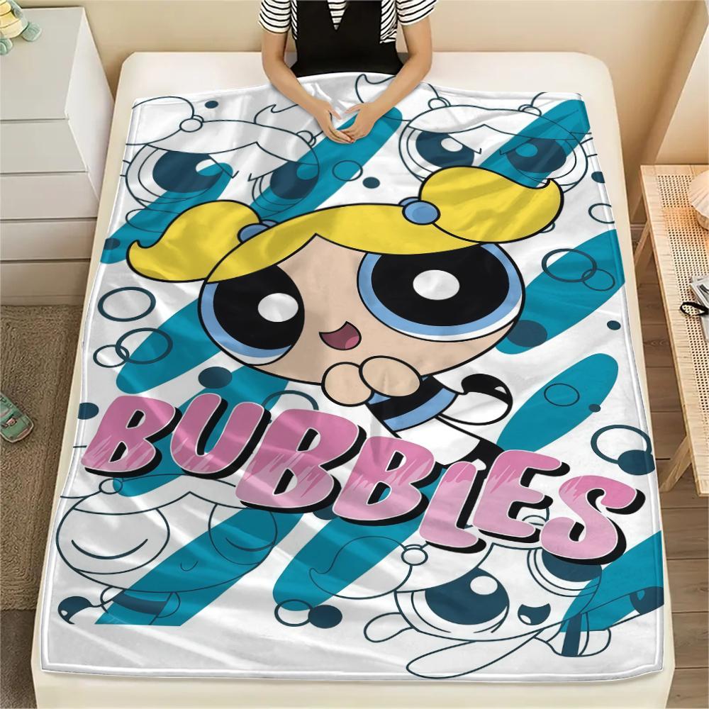 Powerpuff Girls Bubbles Sweet Blanket, Powerpuff Girls Fan Cozy Throw, Great Gift.chl 75x90cm