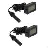 2xDigital LCD Indoor Temperature Humidity Meter Hygrometer Black