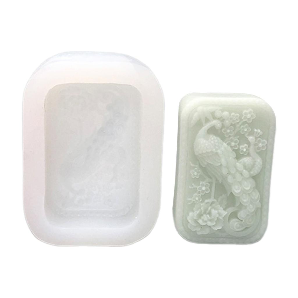 Soap Crafting Silicone Molds Realistic Peacocks Moulds Handmade Molds Silicone Texture Soap Moulds Craft Supplies