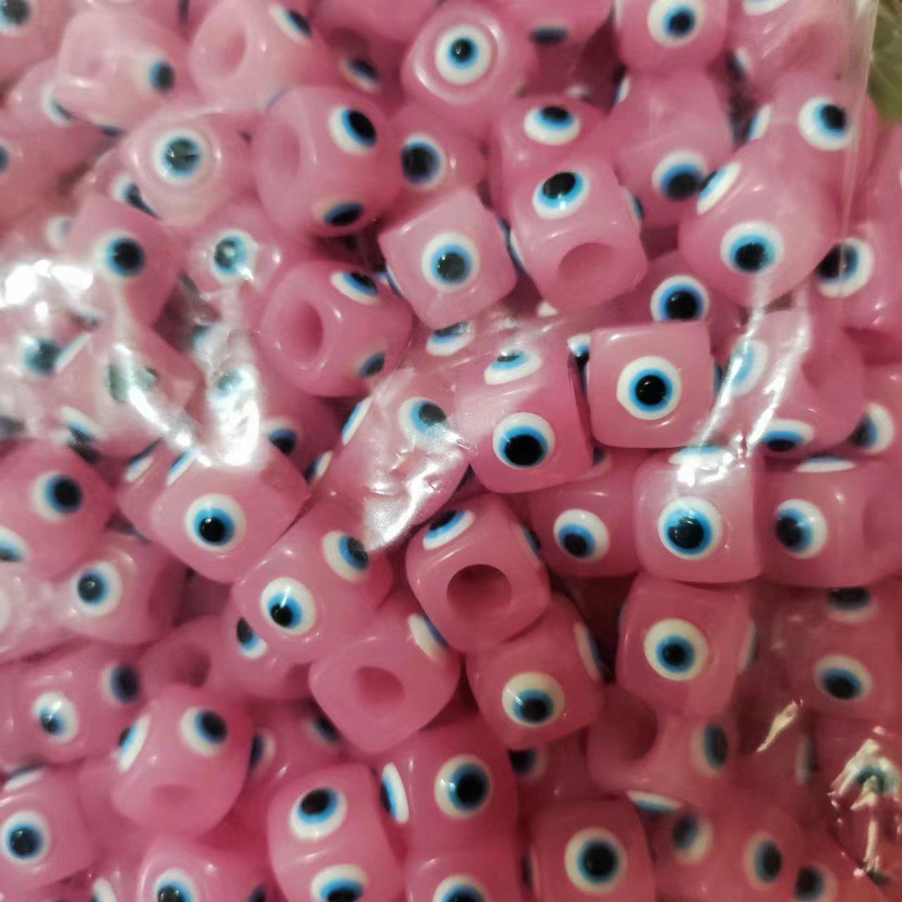 

Синие бусины из смолы «Сглаз»: Квадратная подвеска для ожерелья, брелока и браслета. 12mm розовый