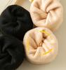 Winter Thicken Plush Warm Two Finger Socks For Women Black Nude Solid Color Snow Socks Middle Tube Split Toe Socks Sleeping Sock