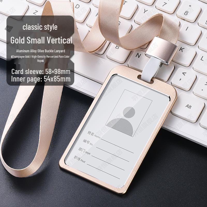 Aluminum Alloy ID Badge Lanyard with Card Holder