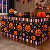 Halloween Table Skirt With Waterproof Dustproof Decor Dining 140-275cm Length