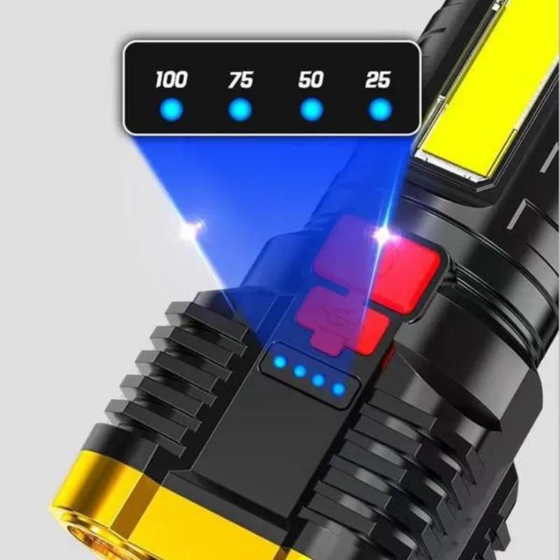 Flashlight USB Recharge 5 LED Light Outdoor Portable Lamp Waterproof Rechargeable Torches