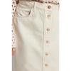 Ecru Button Detailed High Waist Denim Skirt Twoss23et00359