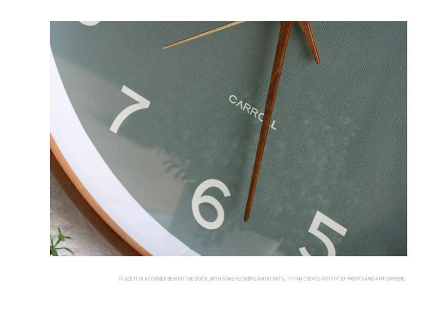 Nordic Solid Wood Silent Quartz Wall Clock - Creative Design for Living Room, Bedroom, Home Decor