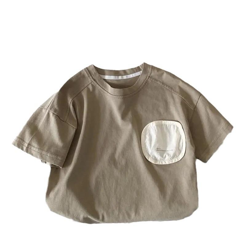 Boy Short Sleeve T Shirt Cotton Summer Casual Kids Tee For Toddler Boys