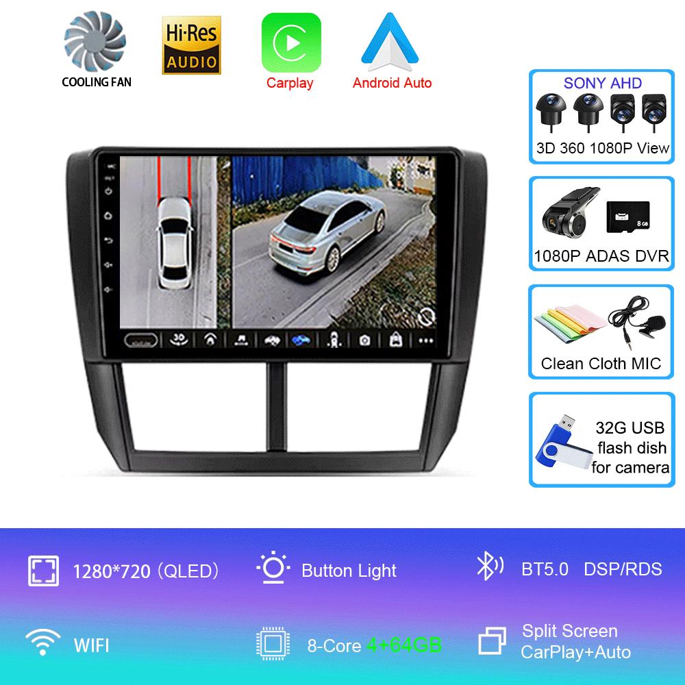 Android 14 Car Radio For Subaru Forester 3 SH 2007 - 2013 Multimedia Video Player Navigation Stereo GPS No 2din 2 Din Dvd