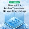 RGB Bluetooth 5.4 Audio Sender Empfänger 3,5 mm AUX Stereo Musik Drahtloser Adapter mit Mikrofon Unterstützung TF-Kartenwiedergabe für Auto TV PC