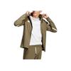 Adidas Logo Pattern Solid Color Hooded Jacket Men Jackets Rock-Olive-Green IC8041