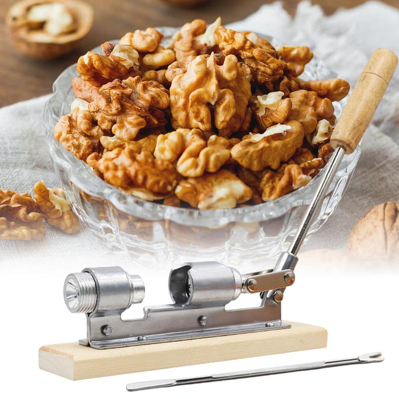 

Chestnut Clip Nut Cracker Stainless Steel Nut Cracker Sheller Kit Wooden Handle Nut Peeler Tool Multifunctional Nutcracker france