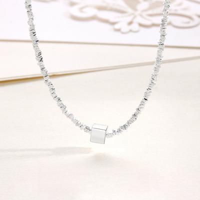 Square Broken Necklace Women's Fashion Light Luxury Simple Versatile Ins Cold Wind Irregular Necklace Women