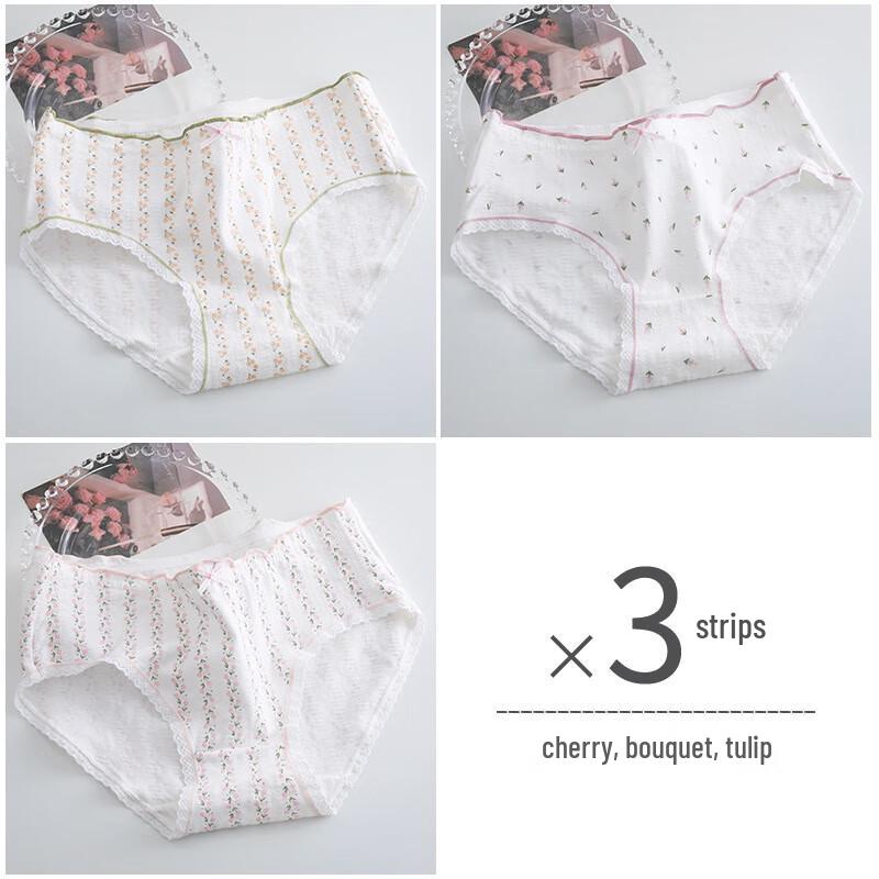 Nanjiren Women's Sweet Japanese Print Underwear 3-Pack