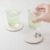 &NE Ceramic Diatomaceous Earth Coaster, Panda, Round, White, 1 Piece, 9.7cm Diameter X 0.6cm Thick, Absorbent Coaster, Made In Japan, Mino Ware,